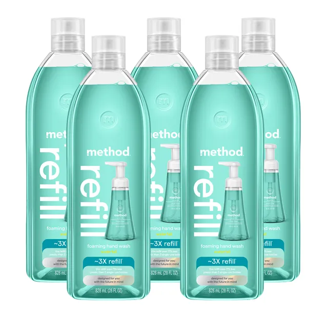method-waterfall-foaming-hand-wash-refill-5-count-bundle-140-fl-oz image 1