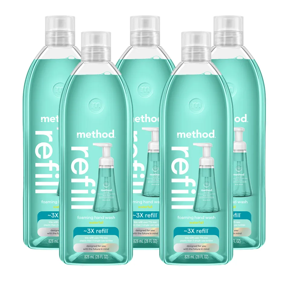 method-waterfall-foaming-hand-wash-refill-5-count-bundle-140-fl-oz image 1