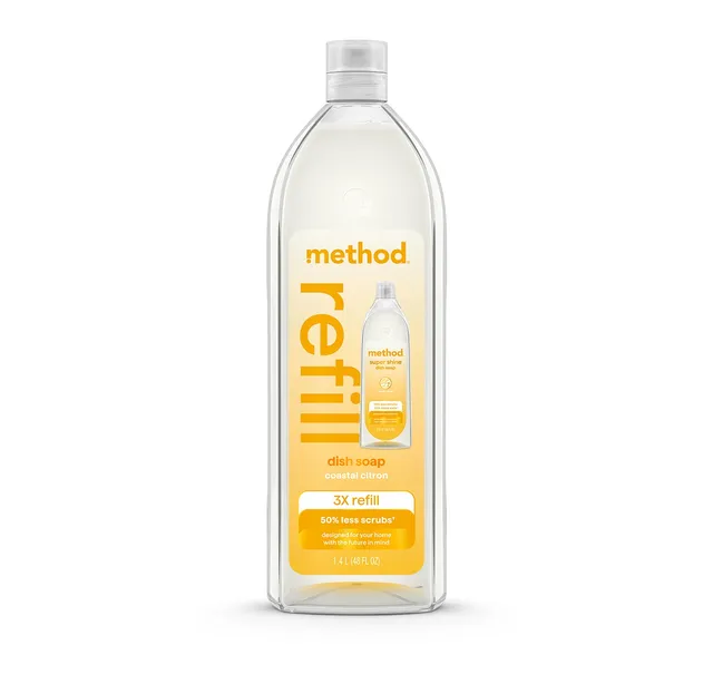 method-super-shine-liquid-dish-soap-refill-coastal-citron-48-fl-oz image 1