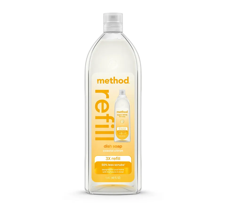 method-super-shine-liquid-dish-soap-refill-coastal-citron-48-fl-oz image 1