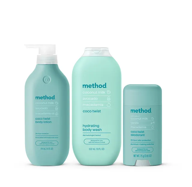 method-body-care-bundle-coco-twist-34-65-oz-lotion-body-wash-deodorant image 1