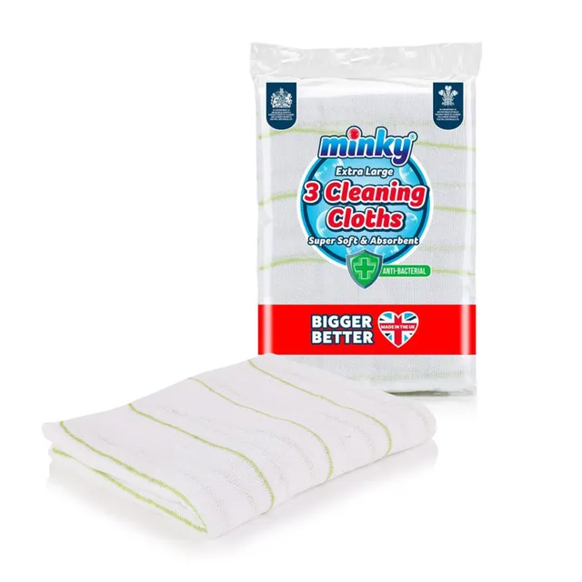 minky-anti-bacterial-cleaning-cloths-3-pack-recycled-cotton-rich-yarn image 1
