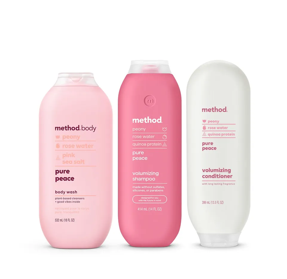 method-shower-trio-pure-peace-45-5-oz-body-wash-shampoo-conditioner image 1
