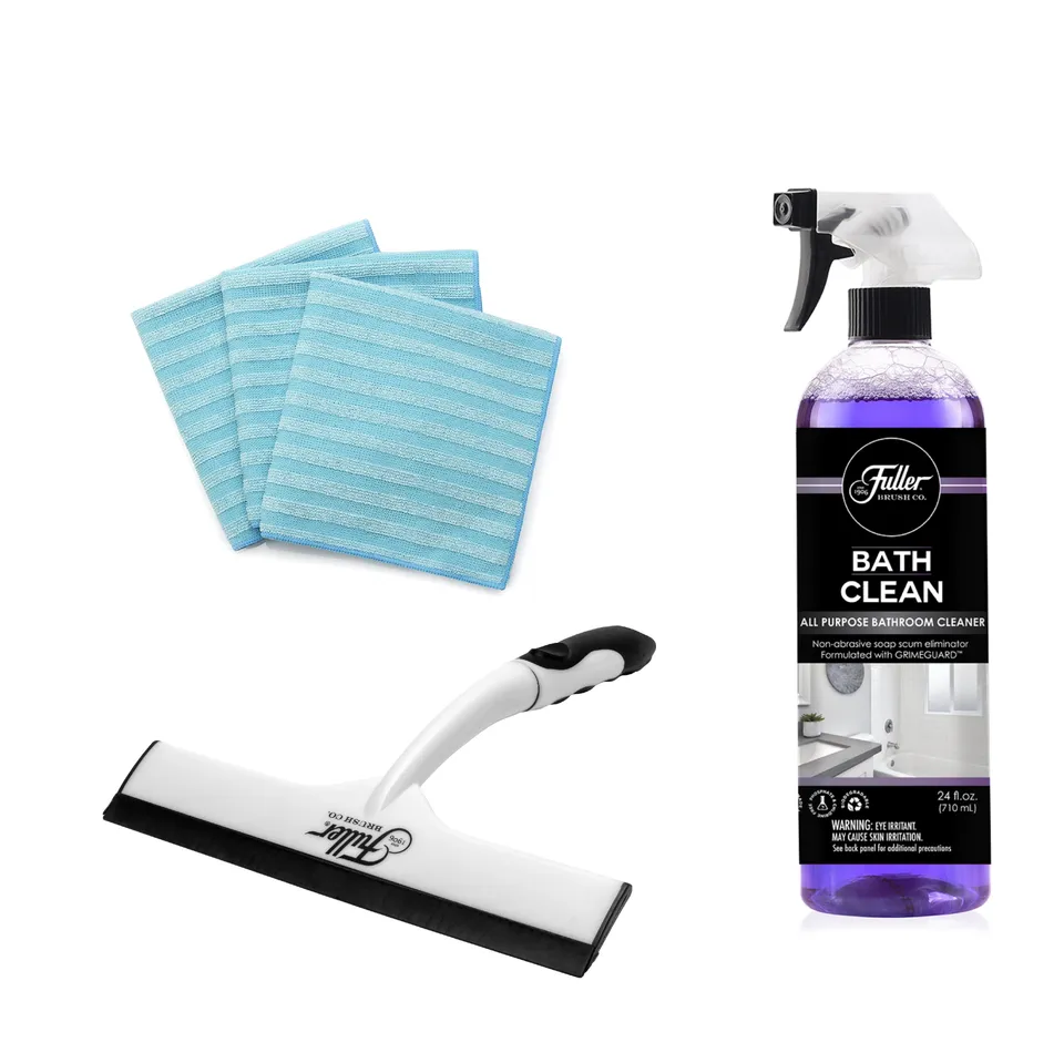 fuller-brush-bathroom-shower-cleaning-kit-with-dual-action-microfiber-cloths-and image 1