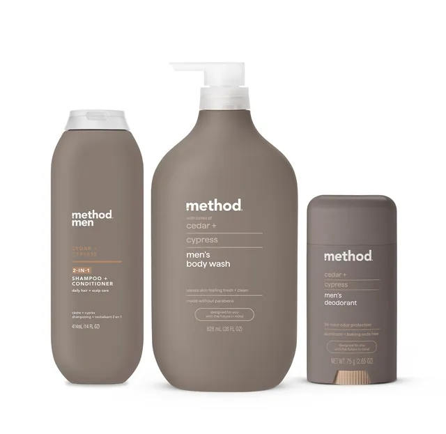 method-men-cedar-cypress-body-wash-shampoo-deodorant-gift-set-28-fl-oz-body-wash image 1