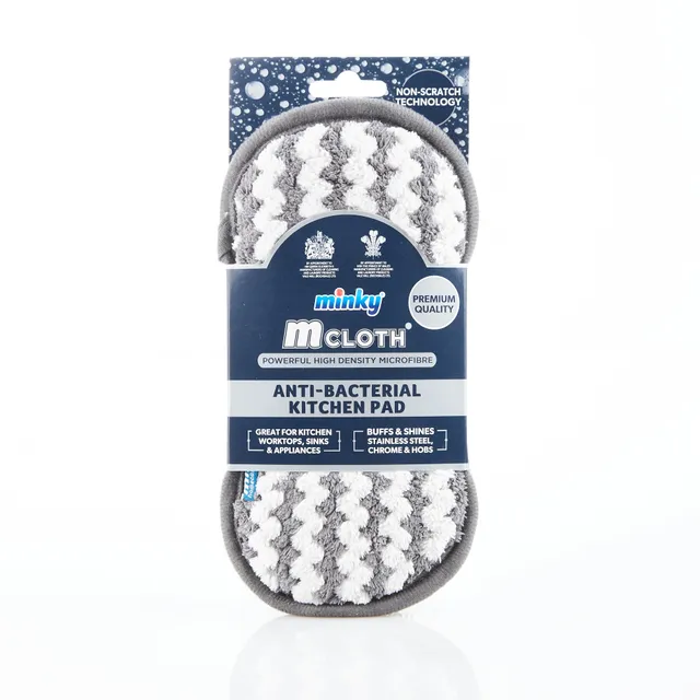 minky-mcloth-anti-bacterial-kitchen-pad-dual-sided-microfibre-cleaning-pad image 1