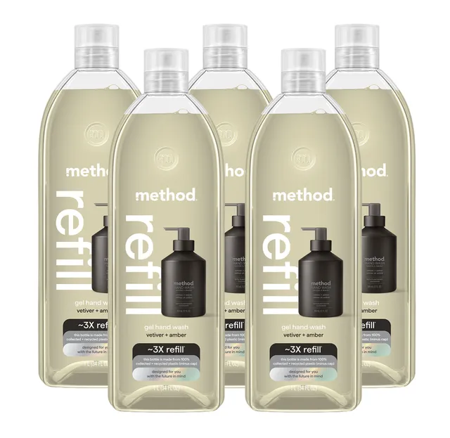 method-vetiver-amber-gel-hand-wash-refill-5-count-bundle-170-fl-oz image 1