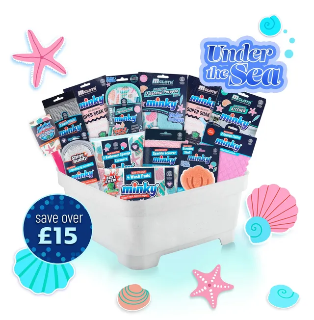 minky-under-the-sea-washing-up-bundle-14-piece-limited-edition-cleaning-set image 1