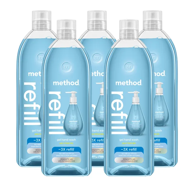 method-sea-minerals-gel-hand-wash-refill-5-count-170-fl-oz-total image 1