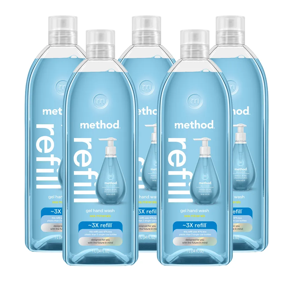 method-sea-minerals-gel-hand-wash-refill-5-count-170-fl-oz-total image 1