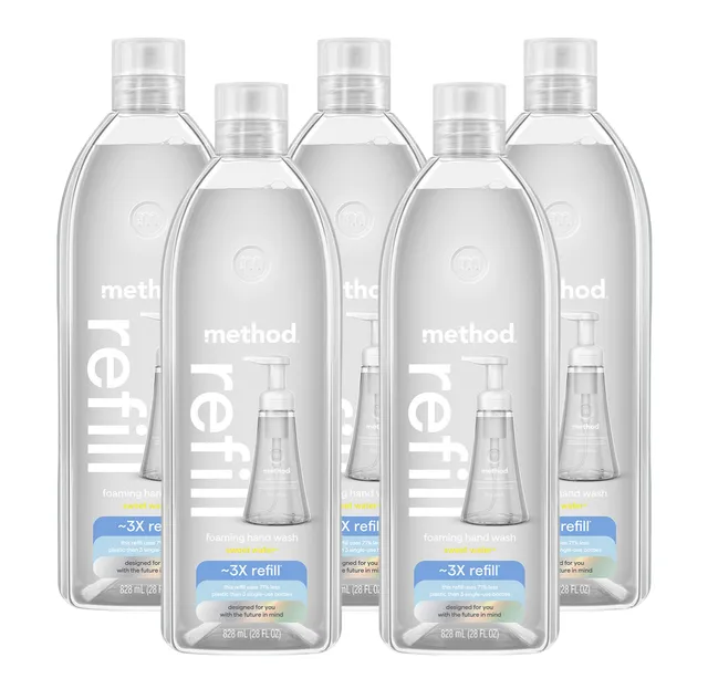 method-sweet-water-foaming-hand-wash-refill-5-count-bundle-140-fl-oz-total image 1
