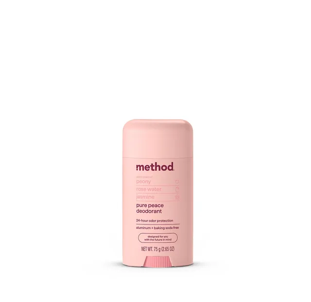 method-aluminum-free-deodorant-pure-peace-2-65-oz-12-hour-odor-protection-minera image 1