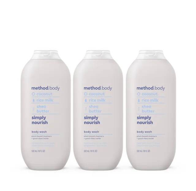 method-simply-nourish-body-wash-3-count-bundle-coconut-rice-milk-shea-butter-54- image 1