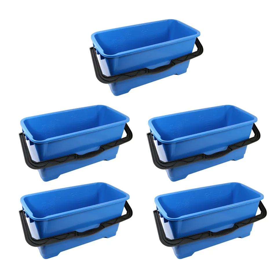 unger-professional-6-gallon-heavy-duty-bucket-5-pack-rectangular-cleaning-bucket image 1