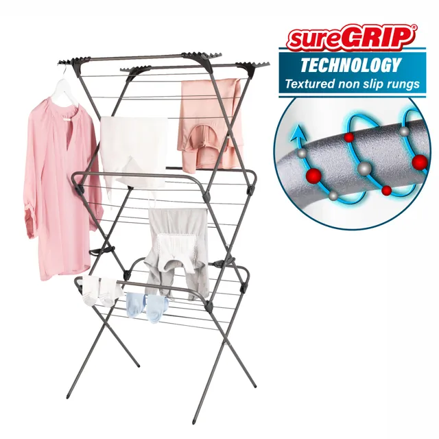 minky-premium-suregrip-3-tier-airer-with-textured-non-slip-rungs image 1