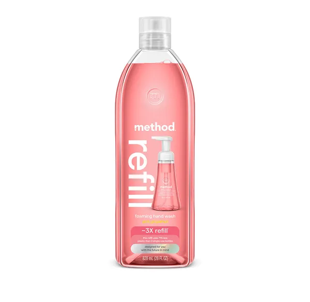 method-foaming-hand-wash-refill-pink-grapefruit-28-fl-oz-fills-2-8-bottles image 1