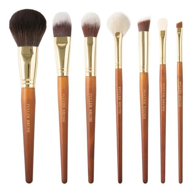 fuller-brush-stanhome-cosmetic-brush-set-with-case-7-professional-makeup-brushes image 1