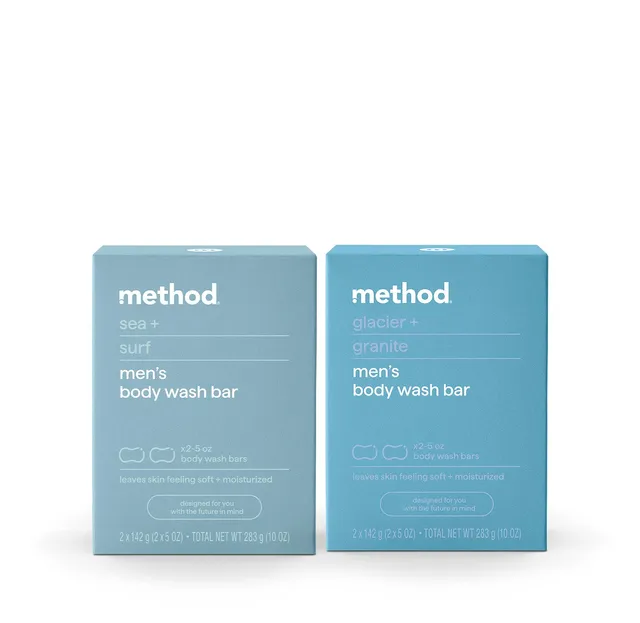 method-men-bar-soap-variety-duo-4-bars-sea-surf-glacier-granite image 1