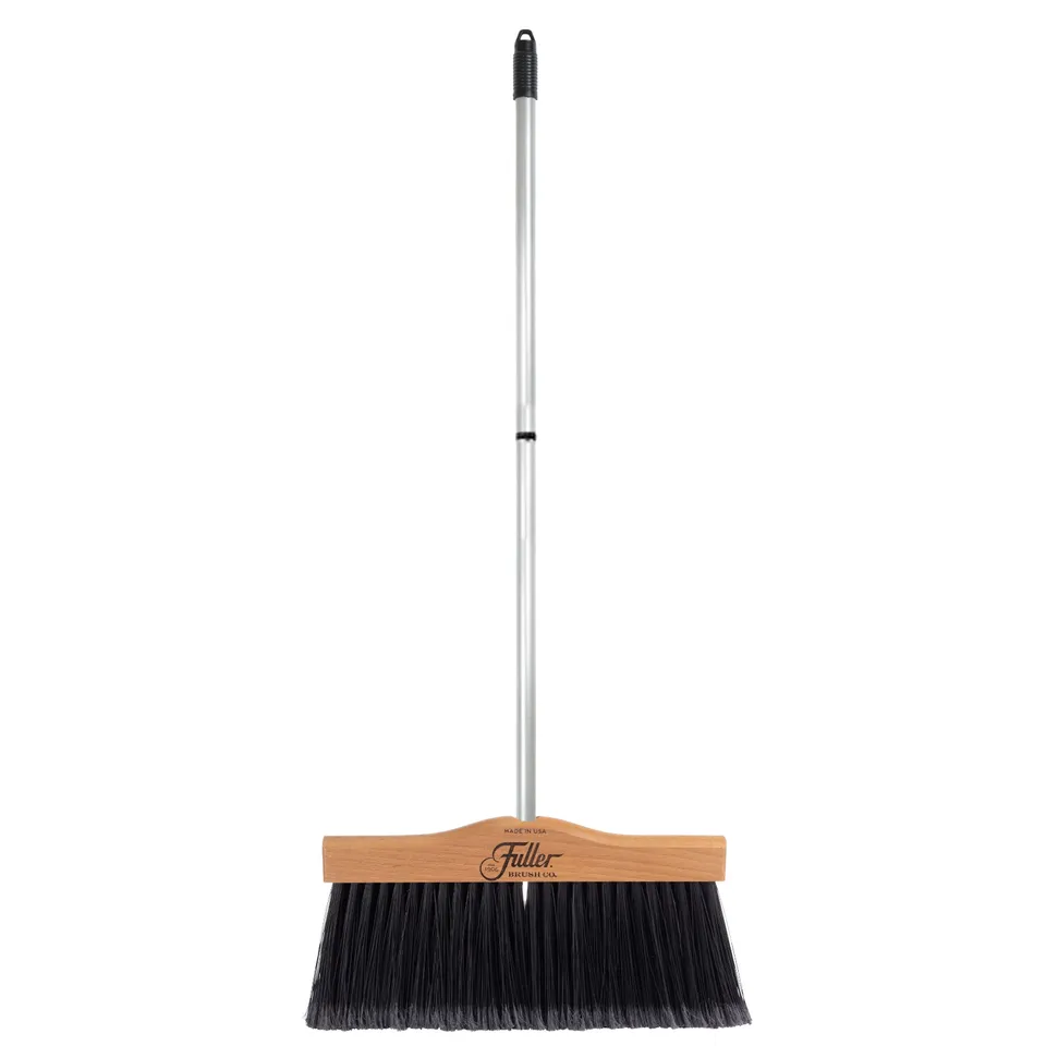 fuller-brush-handcrafted-extra-wide-12-maple-wood-broom-with-808-adjustable-hand image 1