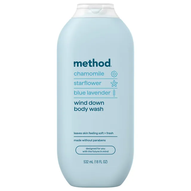method-wind-down-body-wash-calming-nighttime-wash-with-chamomile-starflower-blue image 1