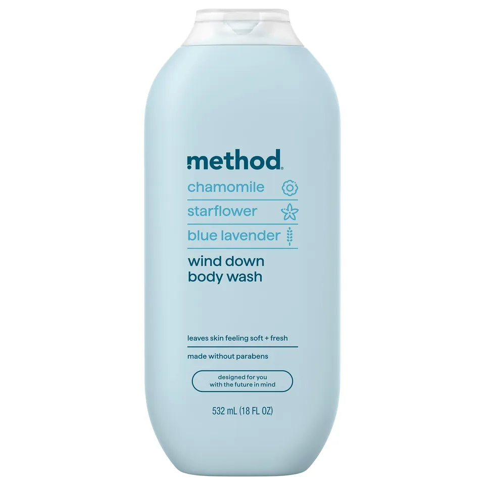 method-wind-down-body-wash-calming-nighttime-wash-with-chamomile-starflower-blue image 1