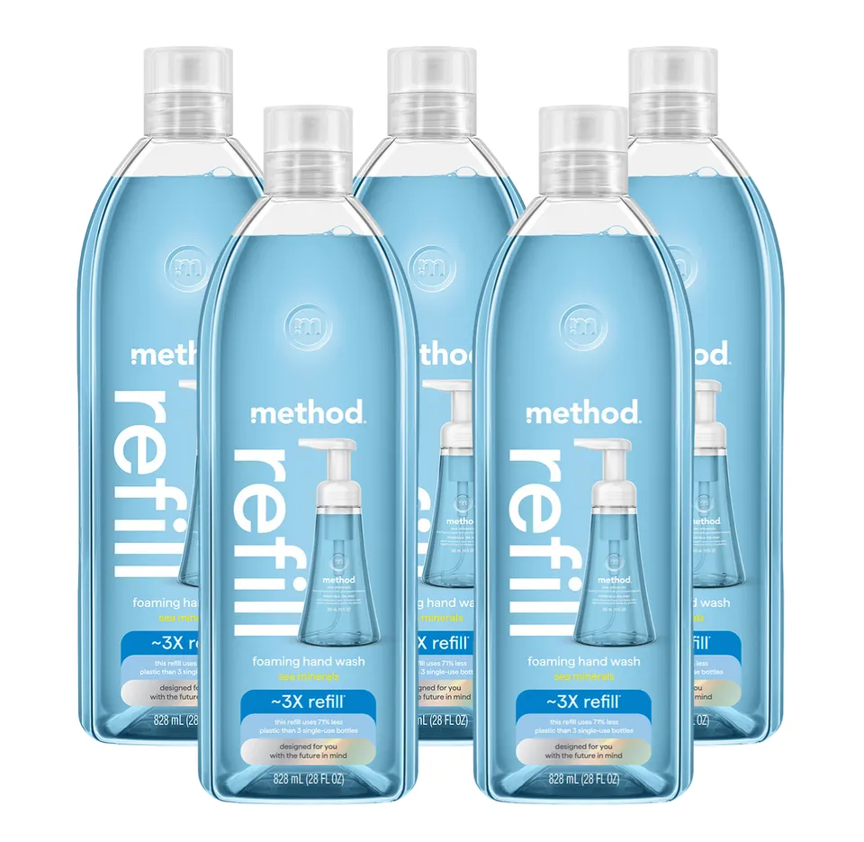 method-sea-minerals-foaming-hand-wash-refill-5-count-bundle-140-fl-oz image 1