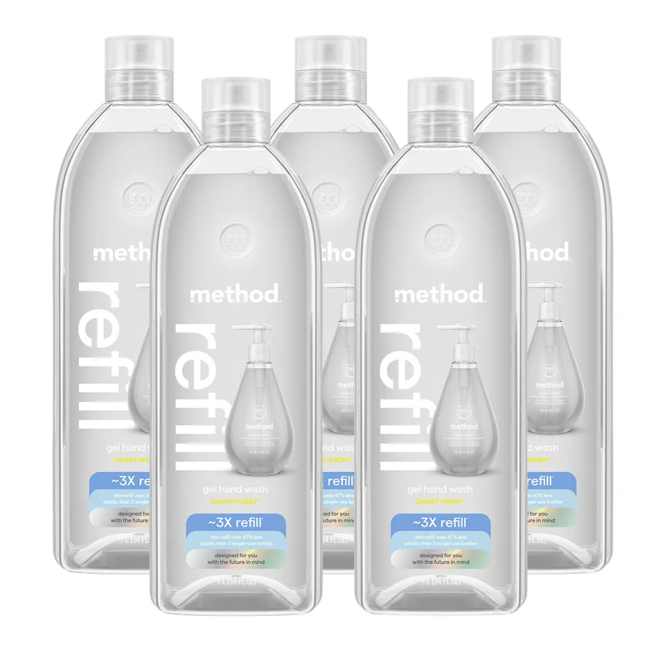 method-sweet-water-gel-hand-wash-refill-5-count-bundle-170-fl-oz image 1