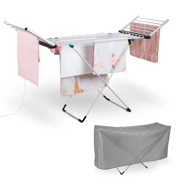 minky-heated-clothes-airer-suredri-xl-winged-airer-cover-included image 1