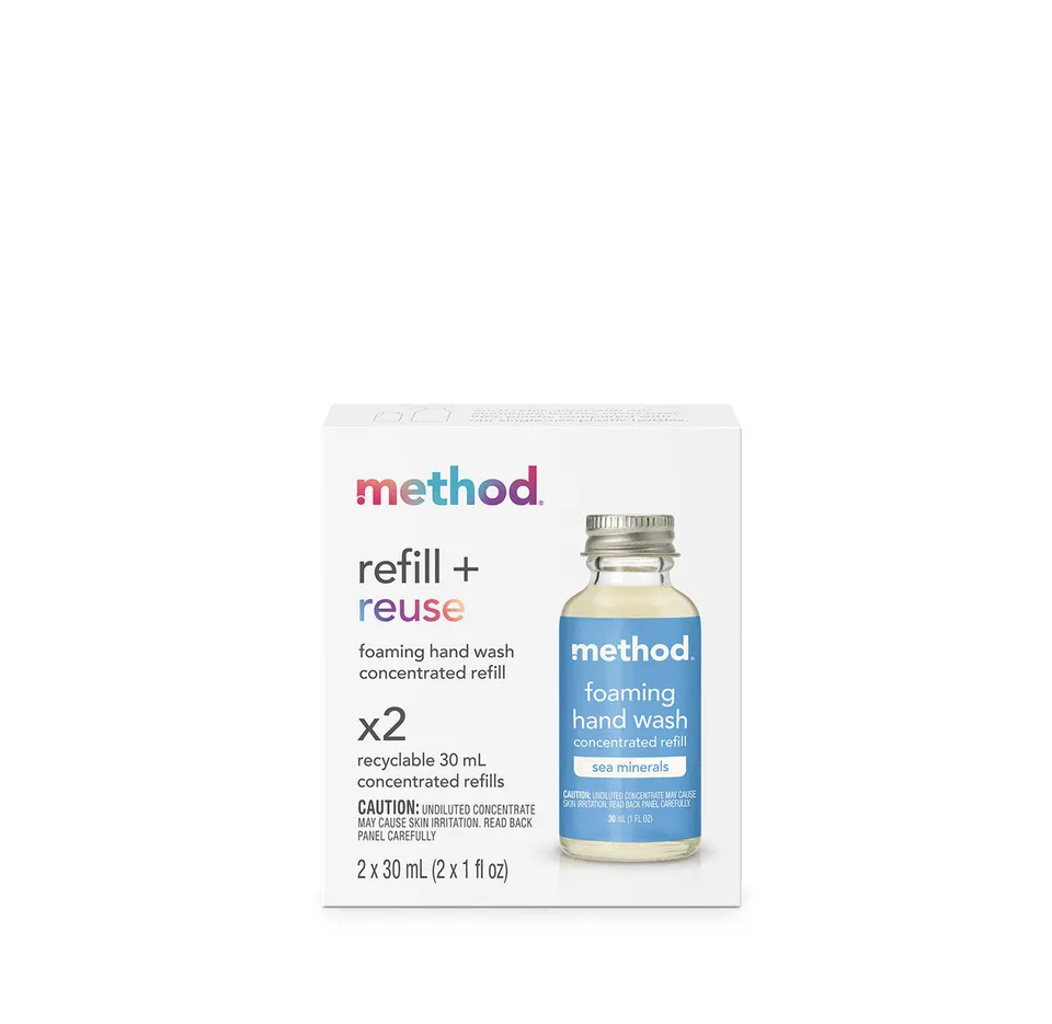 method-foaming-hand-wash-2-pack-concentrated-refills-sea-minerals-2-x-1-fl-oz image 1