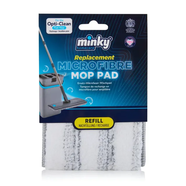 minky-opti-clean-flat-mop-refill-100-microfibre-pad image 1