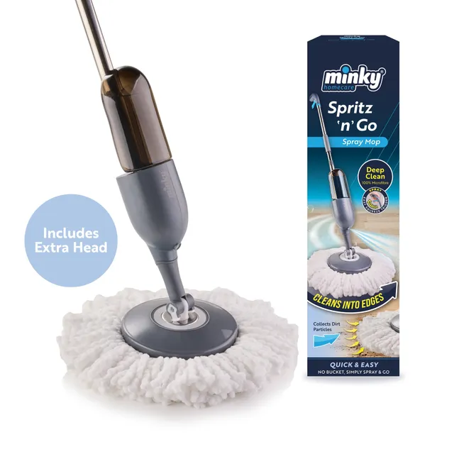 minky-spritz-n-go-spray-mop-with-refill-100-microfibre-no-bucket-required image 1