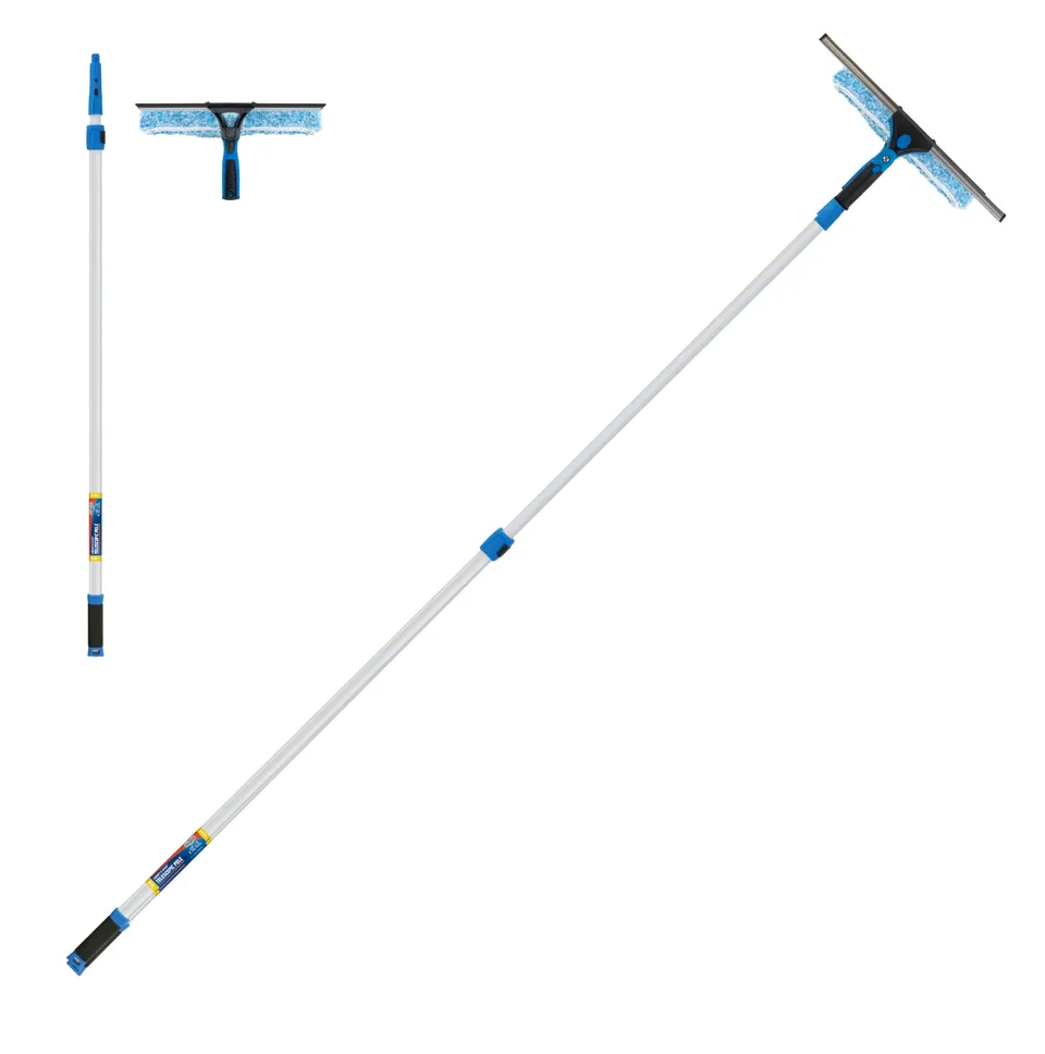 unger-professional-2-in-1-squeegee-scrubber-with-8-connect-clean-pole-14-window- image 1