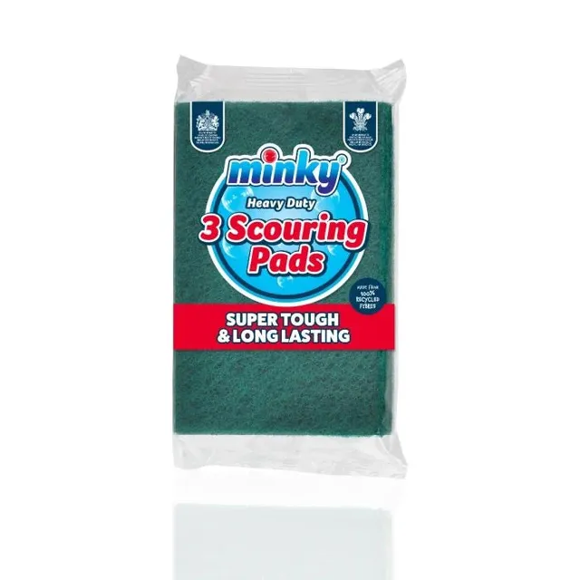 minky-scouring-pads-3-pack-heavy-duty-abrasive-fibers-for-tough-cleaning image 1