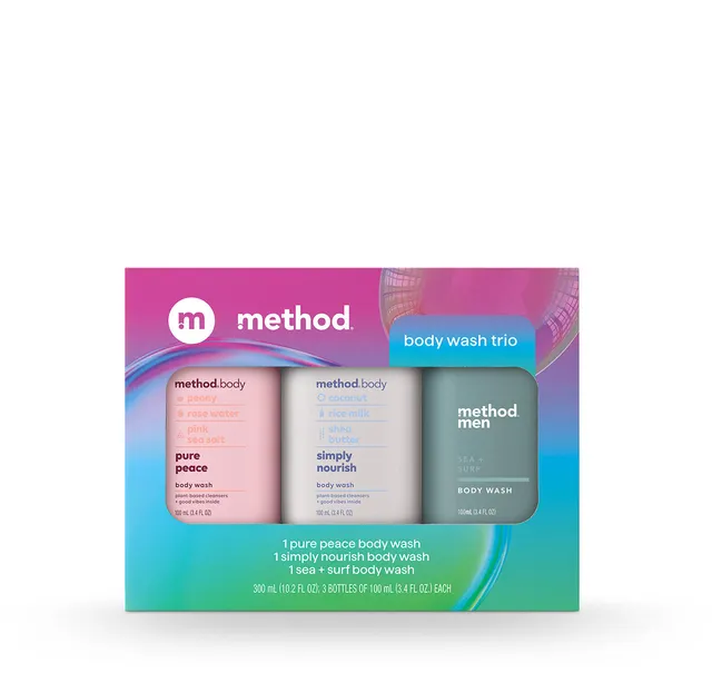 method-travel-size-body-wash-trio-pure-peace-simply-nourish-and-one-more-tsa-fri image 1
