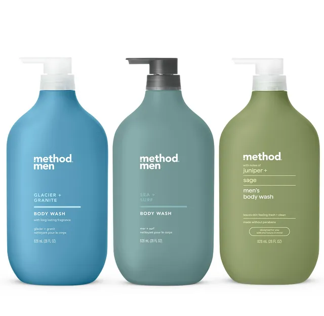method-men-body-wash-trio-84-oz-3-x-28-oz-with-3-popular-scents image 1
