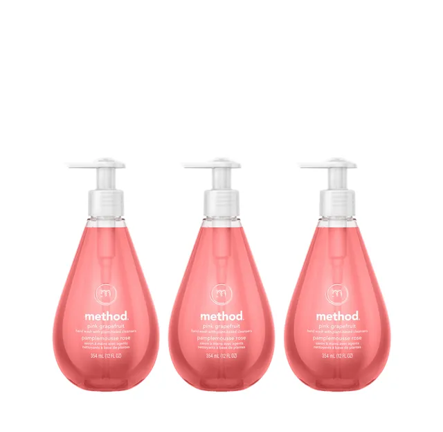 method-pink-grapefruit-gel-hand-wash-3-count-bundle-3-x-12-fl-oz-refreshing-citr image 1
