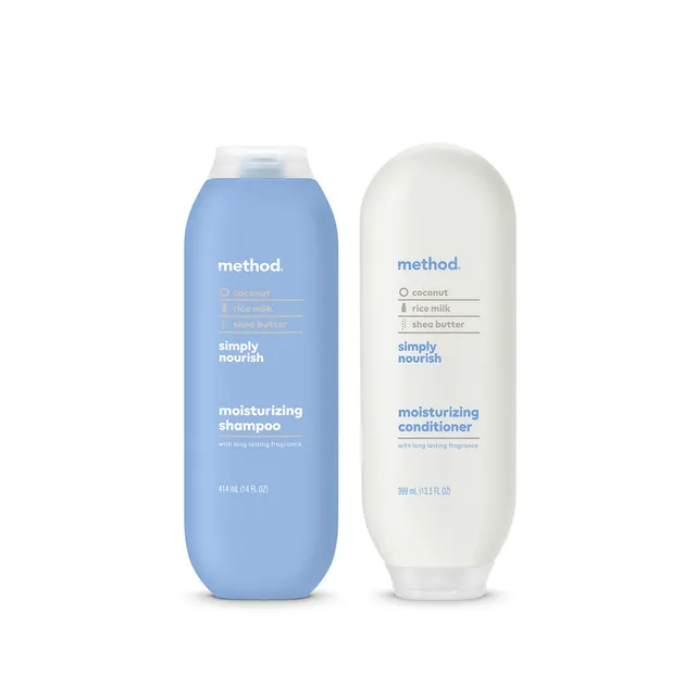 method-simply-nourish-moisturizing-shampoo-conditioner-bundle-coconut-rice-milk- image 1