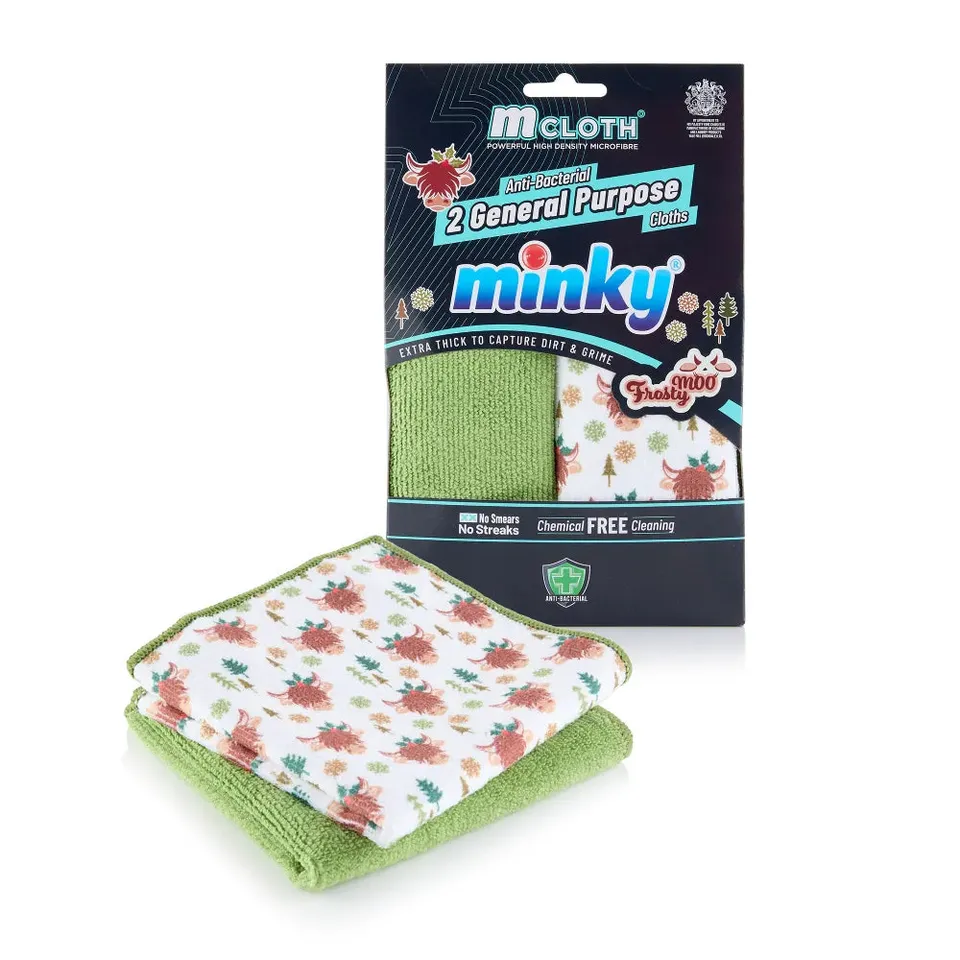 minky-mcloth-frosty-moo-microfibre-cloths-2-pack-anti-bacterial-limited-edition image 1