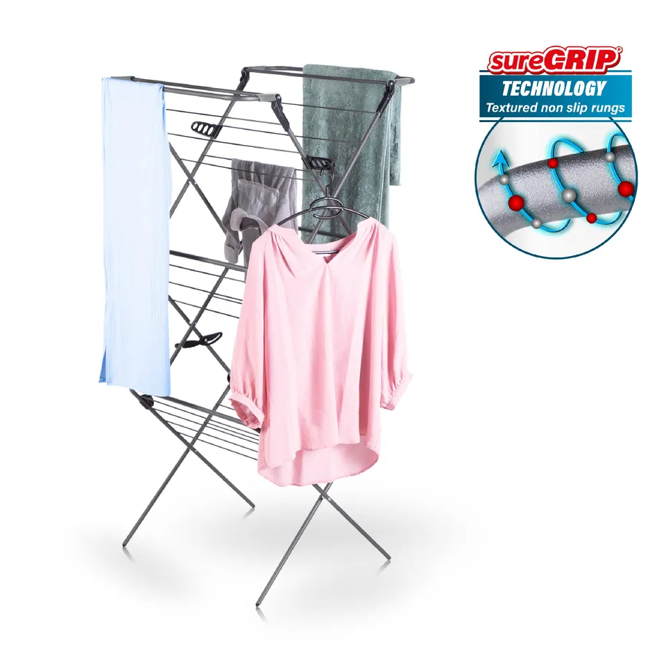 minky-premium-suregrip-long-dry-airer-3-tier-non-slip-rungs image 1