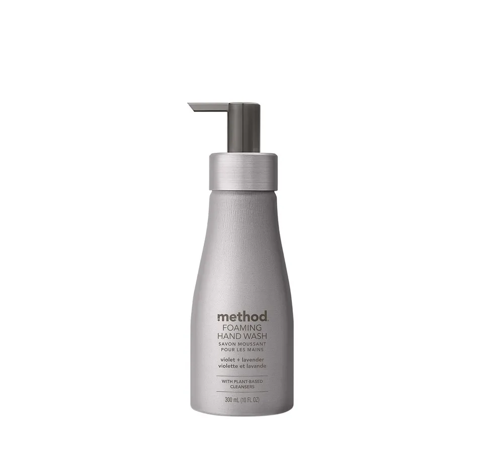 method-foaming-hand-wash-violet-lavender-10-fl-oz-recyclable-aluminum-bottle image 1