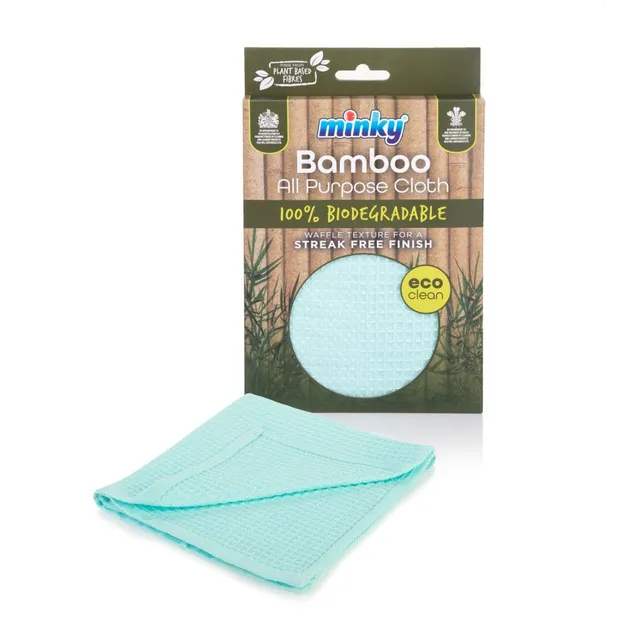 minky-bamboo-all-purpose-cloth-9-pack-biodegradable-absorbent-reusable-cleaning- image 1