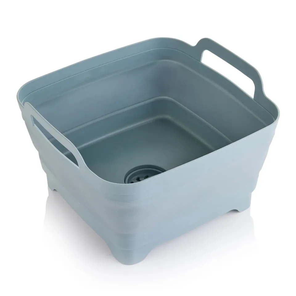 minky-collapsible-washing-up-bowl-with-plug-9l-space-saving image 1