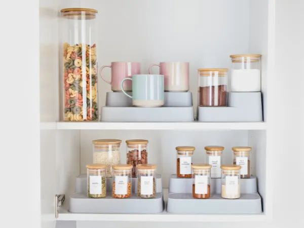 minky-2-tier-shelf-cupboard-organiser image 1