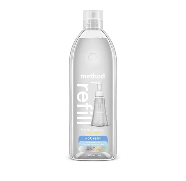 method-foaming-hand-wash-refill-sweet-water-scent-28-fl-oz-fills-2-8-bottles-eco image 1