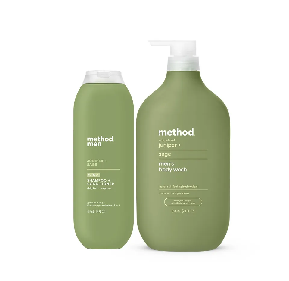 method-men-3-piece-shower-wash-duo-juniper-sage-body-wash-2-in-1-shampoo-conditi image 1
