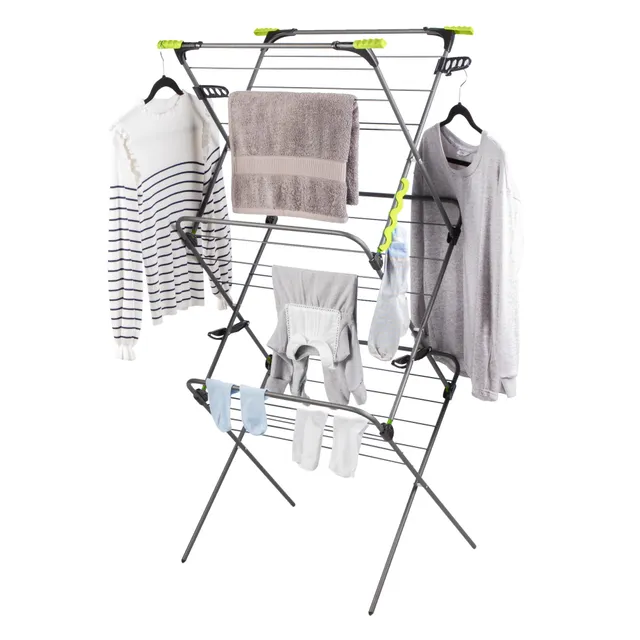 minky-ergo-supreme-3-tier-airer-27m-drying-space-with-suregrip-non-slip-rungs image 1