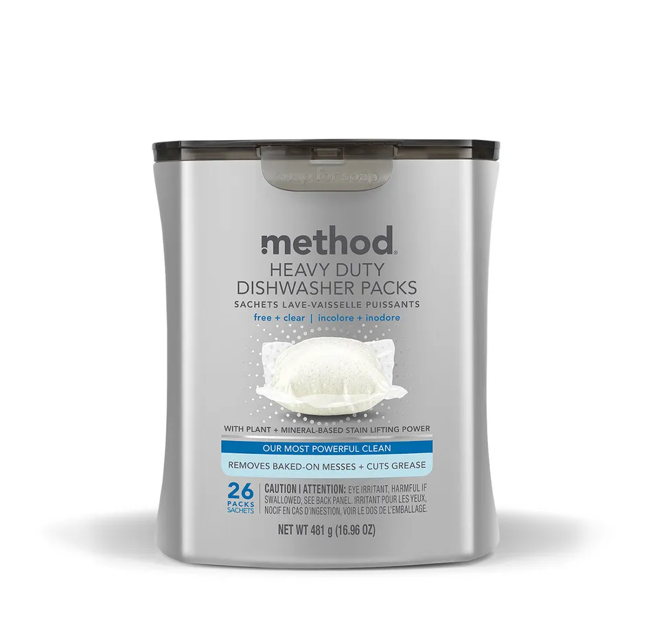 method-heavy-duty-dishwasher-packs-free-clear-26-ct image 1