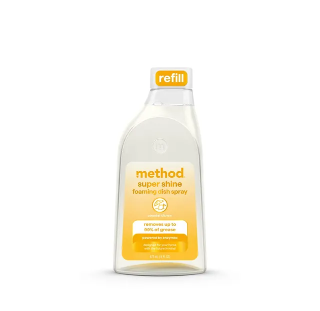 method-super-shine-foaming-dish-spray-refill-coastal-citron-16-fl-oz image 1