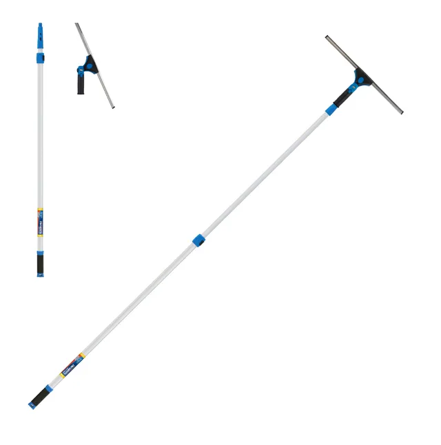 unger-professional-connect-clean-18-inch-grip-swivel-window-squeegee-with-8-foot image 1
