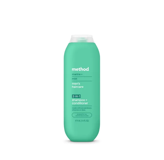 method-men-2-in-1-shampoo-conditioner-marine-mist-14-fl-oz-argan-jojoba-oils-gen image 1